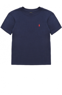 Хлопковая футболка с логотипом бренда Polo Ralph Lauren