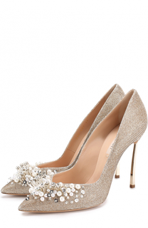 Туфли с декоративной отделкой на шпильке Blade Casadei