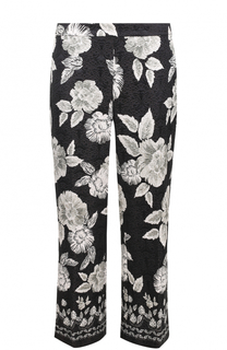 Укороченные расклешенные брюки с цветочным принтом St. John