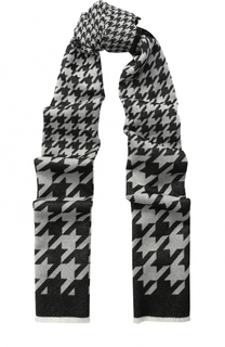 Шерстяной шарф с узором houndstooth Escada