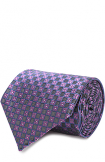 Шелковый галстук с узором Ermenegildo Zegna