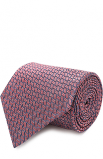 Шелковый галстук с узором Ermenegildo Zegna
