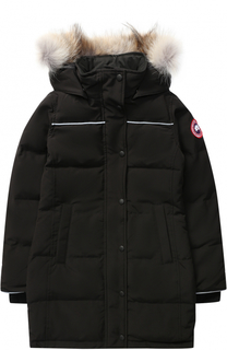 Пуховик с меховой отделкой на капюшоне Canada Goose