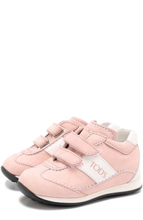 Кожаные кроссовки с застежками велькро Tod’s Tods