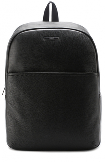 Кожаный рюкзак с внешним карманом HUGO