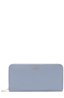 Кожаный кошелек на молнии с логотипом бренда Furla