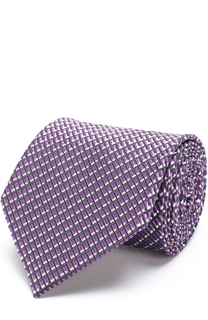 Шелковый галстук с узором Ermenegildo Zegna