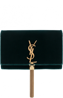 Сумка Monogram small из бархата Saint Laurent