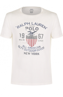 Хлопковая футболка с принтом Polo Ralph Lauren