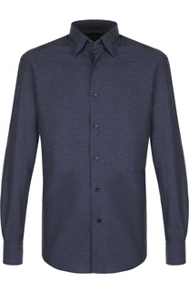Хлопковая сорочка с воротником кент Ermenegildo Zegna