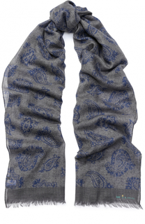 Шерстяной шарф с узором пейсли Kiton