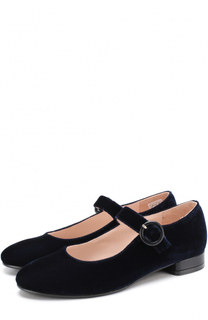 Бархатные туфли с ремешком Beberlis