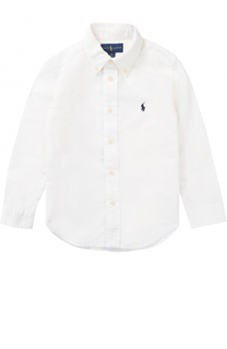 Хлопковая рубашка с воротником button down Polo Ralph Lauren