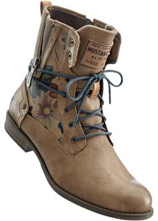 Полусапожки Mustang на шнурках (натуральный) Bonprix