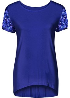 Футболка с пайетками (темно-синий) Bonprix