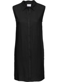 Удлиненная блузка без рукавов (черный) Bonprix
