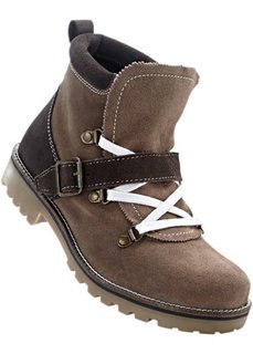 Замшевые ботинки (серо-коричневый) Bonprix