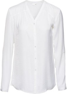 Сатиновая блузка (белый) Bonprix