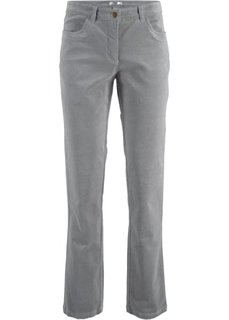 Вельветовые брюки-стретч (серый) Bonprix