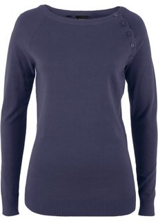 Тонкий пуловер для базового гардероба (черничный) Bonprix