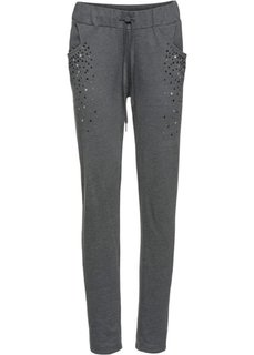 Трикотажные брюки с заклепками (антрацитовый «потертый») Bonprix