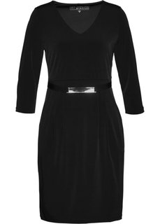 Трикотажное платье класса Премиум (черный) Bonprix