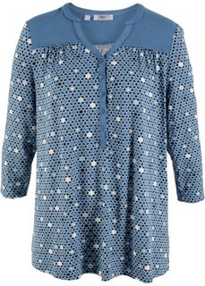 Футболка с рукавом 3/4 (темно-синий с рисунком) Bonprix