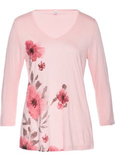 Футболка с рукавом 3/4 (нежно-розовый с рисунком) Bonprix