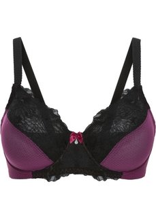 Бюстгальтер-минимайзер, чашка C (ягодный/черный) Bonprix