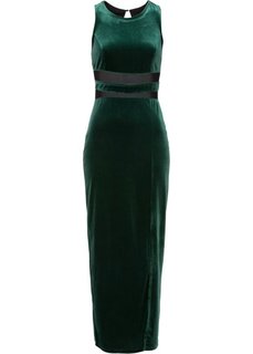 Бархатное платье (темно-зеленый) Bonprix