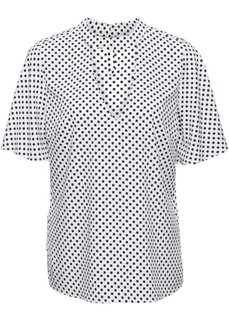 Блузка в горошек с чокером (белый/черный в горошек) Bonprix
