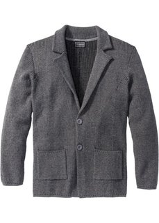Вязаный пиджак-сакко Regular Fit (серый меланж) Bonprix