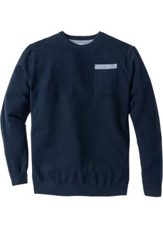 Пуловер Regular Fit (темно-синий) Bonprix