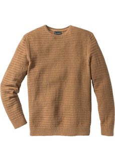 Пуловер Regular Fit (светло-коричневый) Bonprix