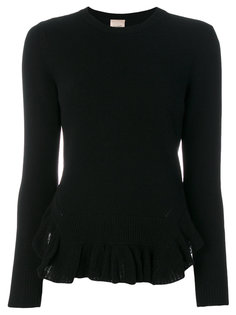 peplum hem sweater Nude