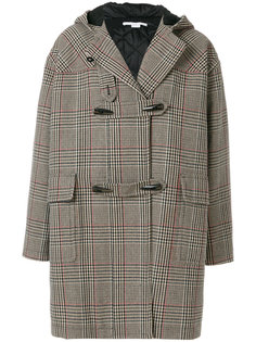 клетчатое пальто с капюшоном Stella McCartney
