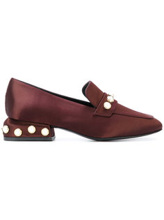 pearl trim loafers Castañer