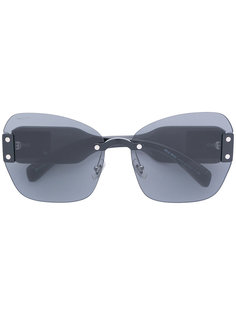 oversized logo sunglasses Miu Miu Eyewear