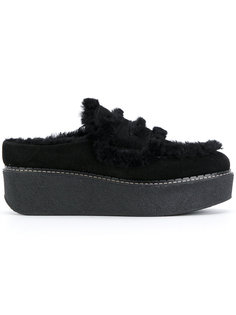 shearling trim platform loafers Flamingos