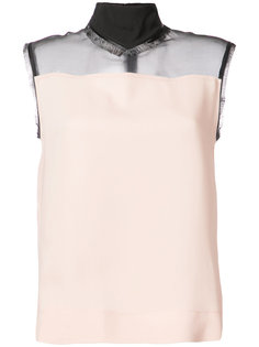 mesh contrast panel blouse Derek Lam