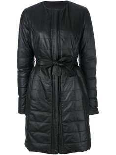 padded leather coat Drome