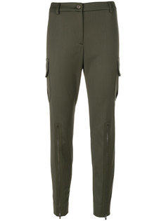 zip detail tapered trousers Moschino