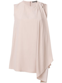 sleeveless draped blouse Alexander McQueen