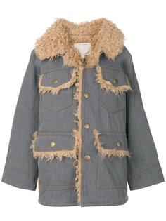 oversized denim patch pocket coat Marc Jacobs