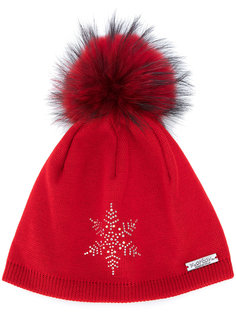 racoon fur pom pom hat Norton