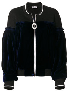 velvet panel bomber jacket  Aviù