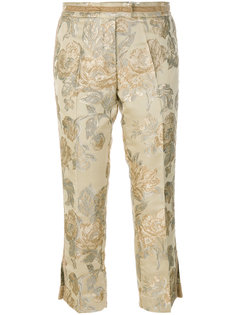 floral jacquard tailored trousers Christian Pellizzari