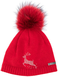 racoon fur pom pom hat Norton