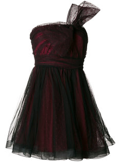 асимметричное платье с бантом и оборкой  Red Valentino
