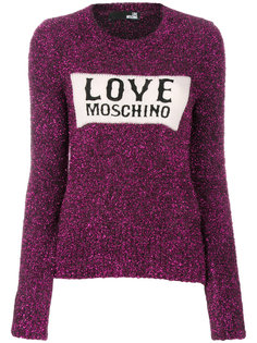 джемпер с блестками и логотипом Love Moschino